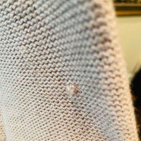 GAP Body women’s long hooded v-neck sweater toggle button SZ M tan beige - Picture 8 of 10